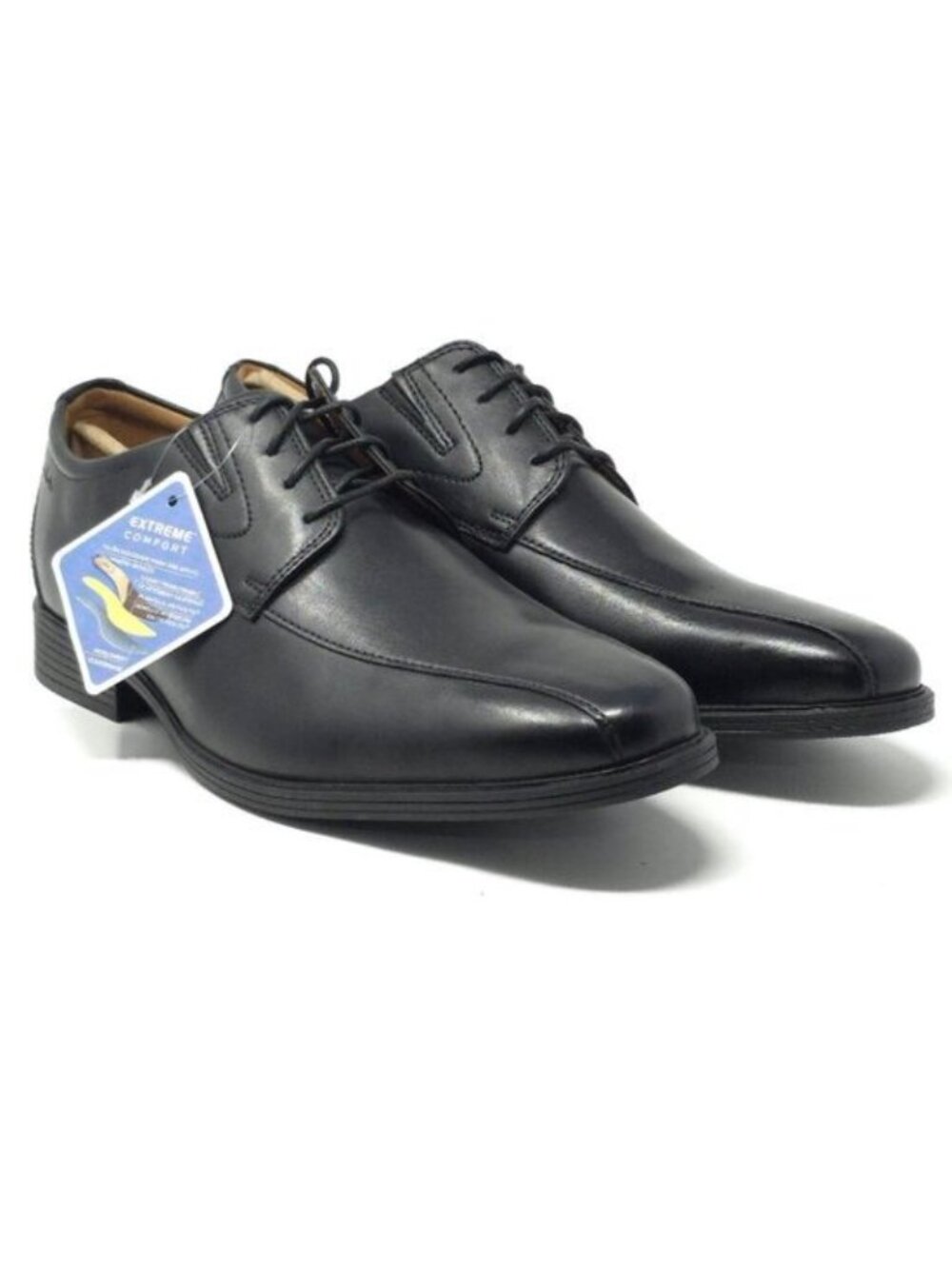 New Clarks Whiddon Pace Black Leather Oxford Men’s 12W - Picture 2 of 9